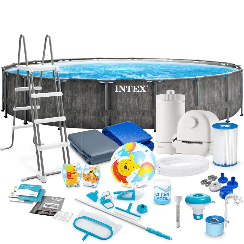 Piscină de grădină cu cadru 549 x 122 cm din material PVC rezistent