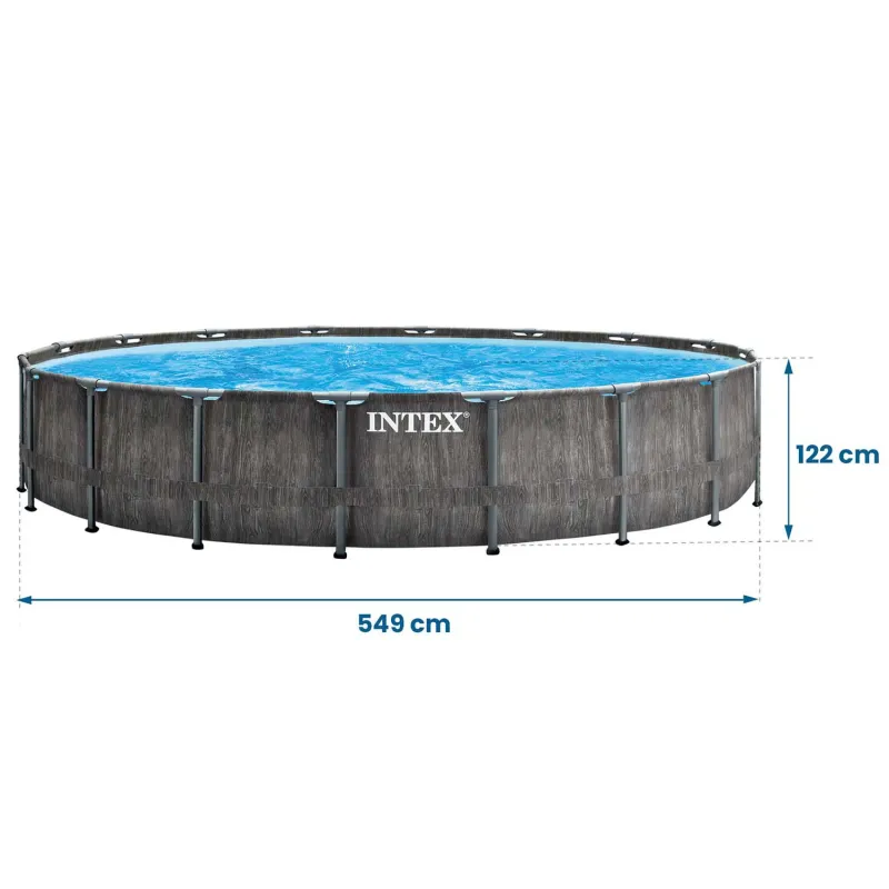 Piscină de grădină 549 x 122 cm cu accesorii pentru relaxare