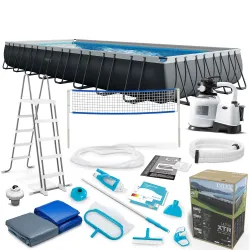 Piscină de grădină cu structură 975 x 488 x 132 cm 15în1 INTEX 26378