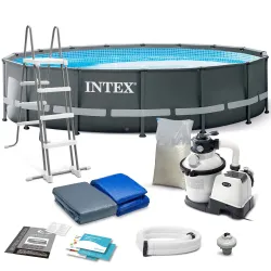 Piscină de Grădină 488 x 122 cm 12în1, ideală pentru distracția în aer liber