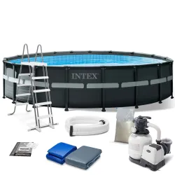 Piscină cu Cadru 549 x 132 cm 12-în-1, ideală pentru distracție în aer liber, material durabil