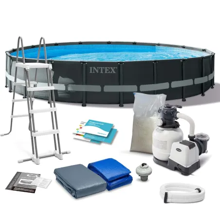 Piscină de Grădină cu Cadru 610 x 122 cm 12-în-1 INTEX 26334