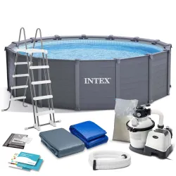 Piscină Gonflabil de Grădină 478 x 124 cm 12în1 INTEX 26384