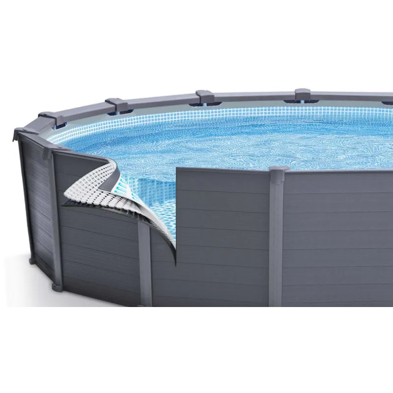 Piscină gonflabilă rotundă albastră, perfectă pentru distracția de vară