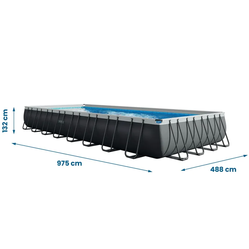 Piscină de grădină 975 x 488 x 132 cm, perfectă pentru relaxare în grădină