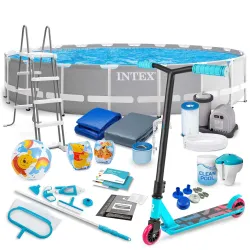 Piscină de grădină 610 x 132 cm set 21în1 INTEX 26756 + trotineta gratis