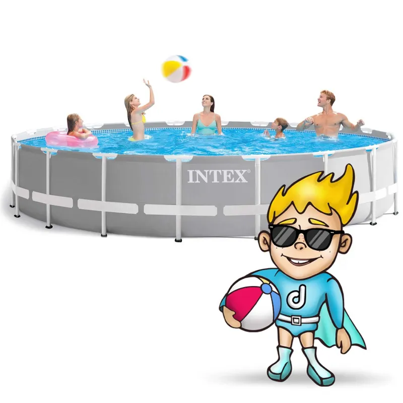 Piscină de grădină albastră 610 x 132 cm INTEX 26756 pentru distracție în aer liber