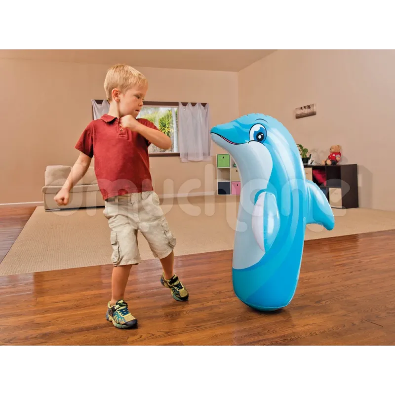 Delfin Gonflabil Balansant INTEX 44669, perfect pentru distracție la piscină sau pe plajă