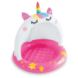 Piscină Gonflabilă pentru Copii cu Baldachin Broască Țestoasă 102 x 102 cm Intex 58438