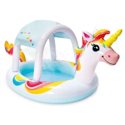 Piscină Gonflabilă Unicorn cu Baldachin 254 x 132 cm Intex 58435