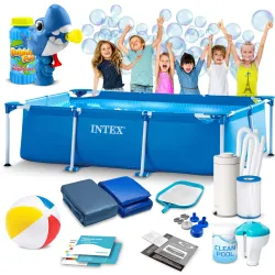 Piscină cu cadru 300 x 200 x 75 cm, material durabil pentru distracție în aer liber