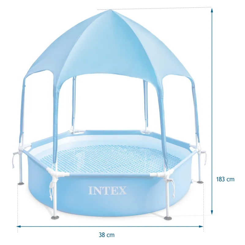 Piscină cu cadru pentru copii, perfectă pentru relaxare în zilele călduroase