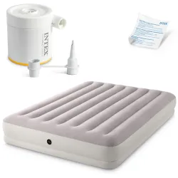 Saltea Gonflabilă 203x152x30 cm cu Pompă Electrică INTEX 64179