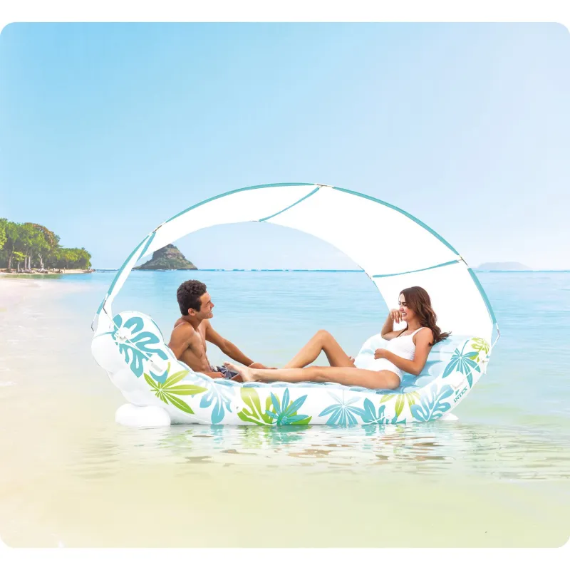 Insulă gonflabilă 224 x 150 cm perfectă pentru distracție în grădină sau la piscină
