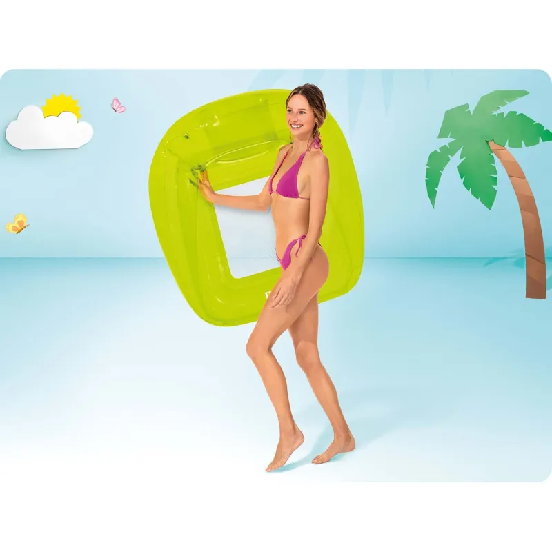 Fotoliu gonflabil verde INTEX 56802, perfect pentru a te relaxa în aer liber