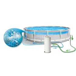 Piscină cu cadru 427 x 107 cm, ușor de montat și demontat
