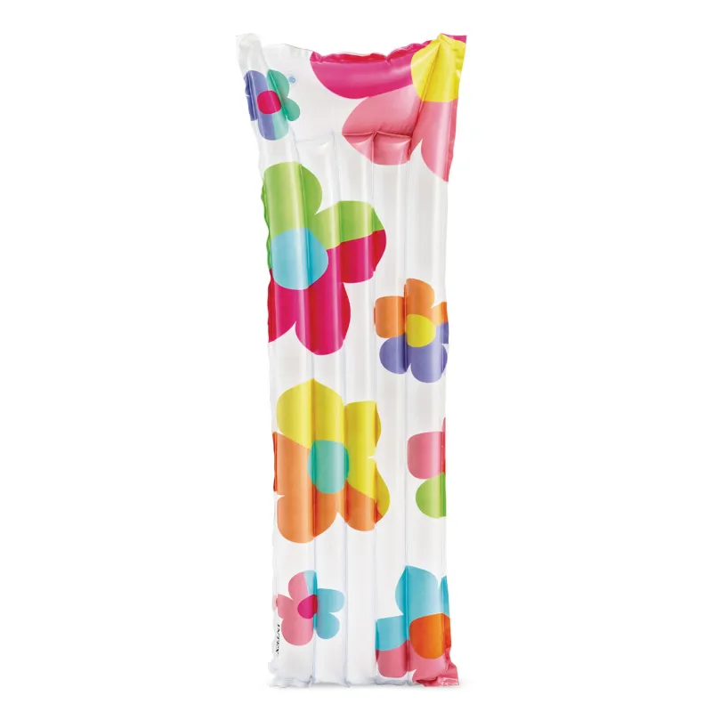 Saltea de înot colorată Flori Intex 59720, perfectă pentru vară