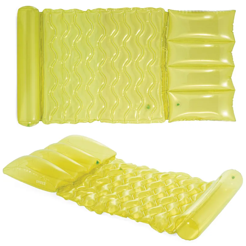 Saltea gonflabil pentru înot verde lime Intex 58725, ideală pentru relaxare vara