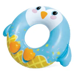 Colac de înot rezistent în formă de pinguin 81 cm, perfect pentru copii