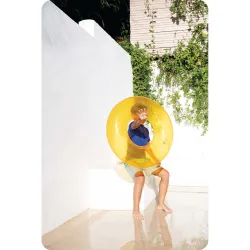 Colac de înot portocaliu elegant, accesoriu perfect pentru piscină, colaci de înot