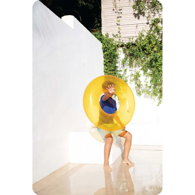 Colac de înot portocaliu elegant, accesoriu perfect pentru piscină, colaci de înot