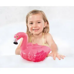 Jucărie gonflabilă colorată în formă de flamingo, perfectă pentru distracție în apă