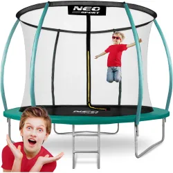 Trambulină de Grădină 10ft/312cm cu Plasă, Stâlpi Profilați și Scară