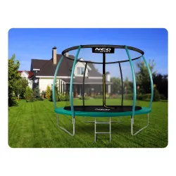 Trambulină de grădină 10ft verde, un element elegant pentru grădină, sigur pentru copii