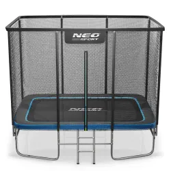 Trambulină de Grădină Dreptunghiulară Neo-Sport 10x7ft/305x213cm cu Rețea Externă și Scară