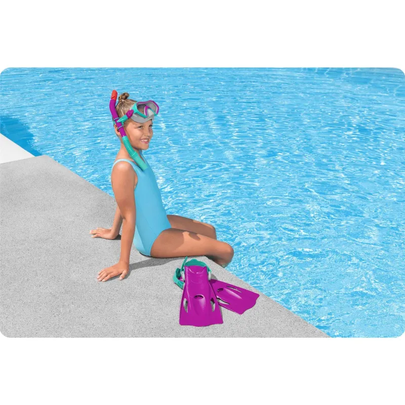 Bestway 25046 Set Snorkeling pentru Tineri, ideal pentru utilizare pe plajă și la piscină