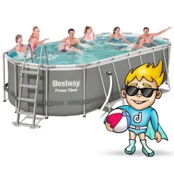 Bestway 56710 Piscină de Grădină 549 x 274 x 122 cm 17in1 în stil modern