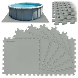 Saltea din spumă sub piscină puzzle 50 x 50 cm 8 buc