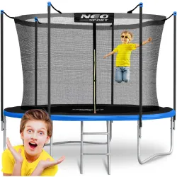Trambulină de grădină Neo-Sport 10ft/312cm cu plasă interioară și scară