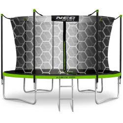 Trambulină de Grădină 14ft/435cm cu Plasă Interioară și Scară Neo-Sport