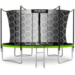 Trambulină de Grădină 13ft/404cm cu Plasă Interioară și Scară Neo-Sport