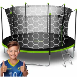 Neo-Sport Trambulină de Grădină 15ft/465cm cu Plasă de Siguranță Internă și Scară