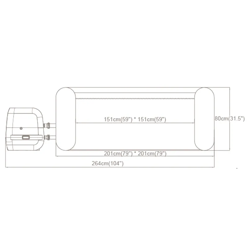 SPA Gonflabil Lay-Z Maldives Pro 7 persoane, material rezistent si usor de utilizat