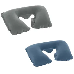 Perna de calatorie flocata semiluna 2 culori 46 x 28 cm Bestway 67006 gri