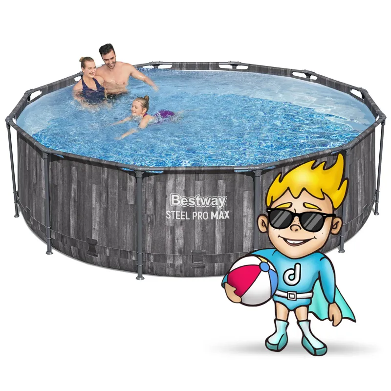 Piscină cu cadru 366 x 100 cm, perfectă pentru joaca în grădină vara