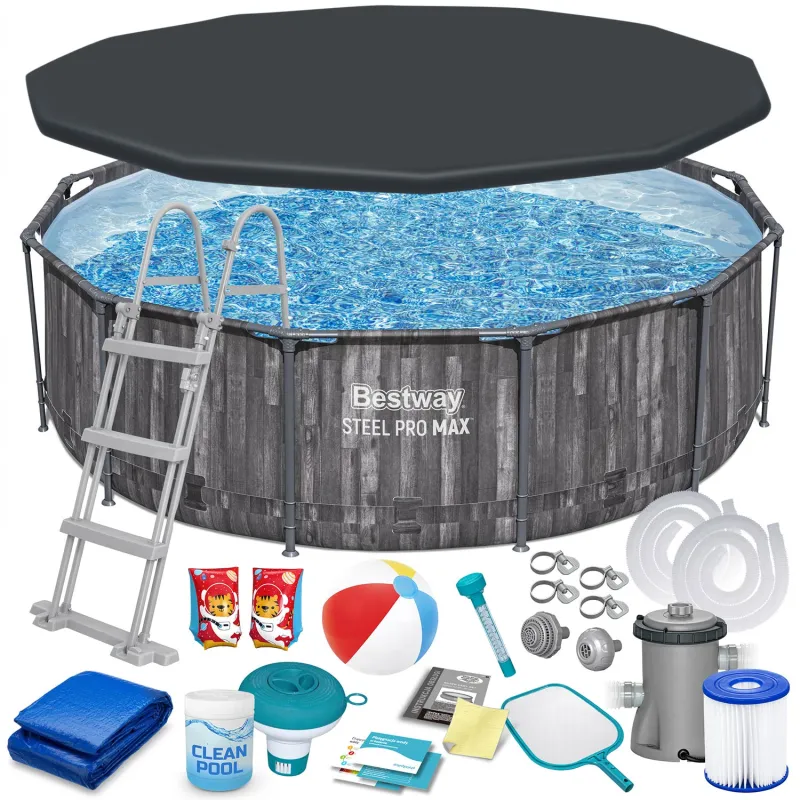 Piscină cu cadru 366 x 100 cm, ideală pentru grădină, Bestway 5614X