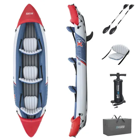 Kajak Hydro-Force Rapid X3 Bestway 65132, barcă gonflabilă rezistentă pentru activități acvatice