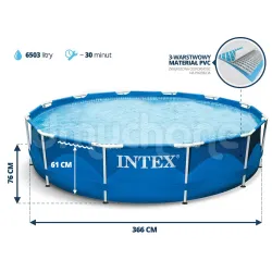 Piscină de grădină INTEX 28210, fabricată din materiale rezistente pentru utilizare îndelungată