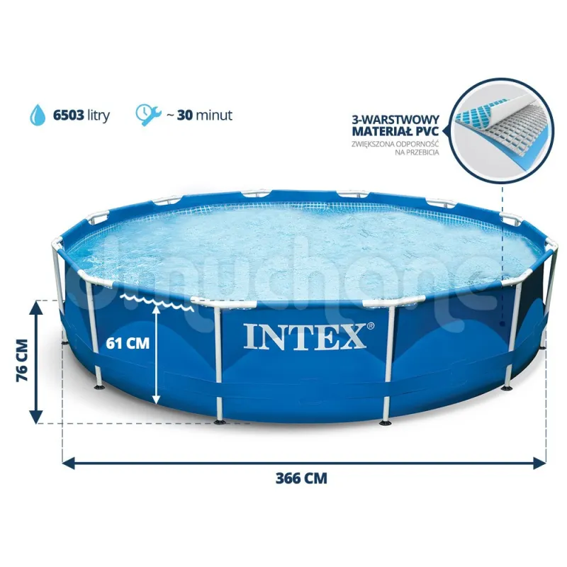 Piscină de grădină INTEX 28210, fabricată din materiale rezistente pentru utilizare îndelungată