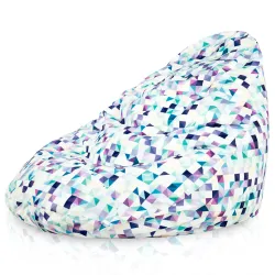 Fotoliu Puf tip Pară XXL Drop - Material Imprimeu Premium