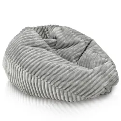 Fotoliu Puf L pentru copii - Catifea Raiată Stripe – vedere 28