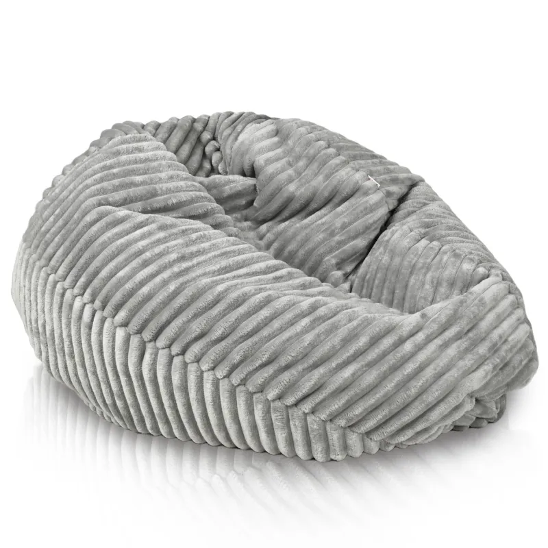 Fotoliu Puf L pentru copii - Catifea Raiată Stripe – vedere 28