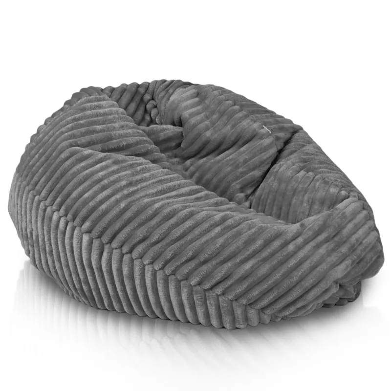 Fotoliu Puf L pentru copii - Catifea Raiată Stripe – vedere 38