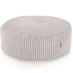 Taburet Puf Rotund - Catifea Reiată Soft