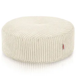 Taburet Puf Rotund - Catifea Reiată Soft