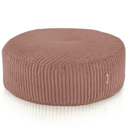 Taburet Puf Rotund - Catifea Reiată Soft